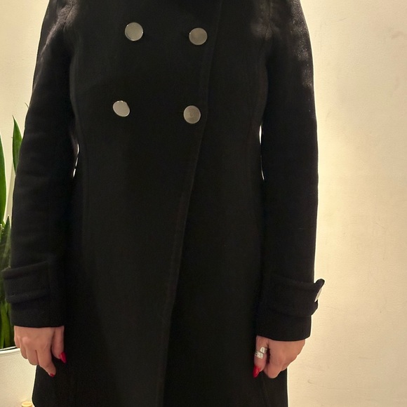 Babaton Cashmere & Wool Coat, Black, Size L - Picture 7 of 8